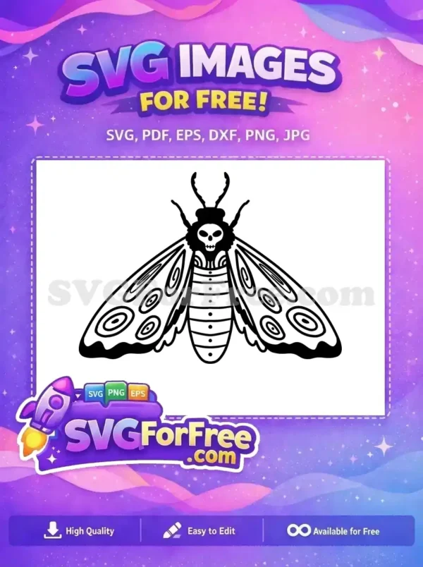 Free Skull Moth Free Esoteric Insect Magic Free SVG