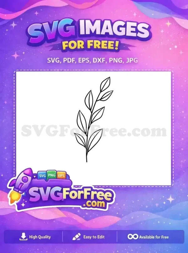 Free Thin Leaf Vine Free Magic Esoteric Art Free SVG