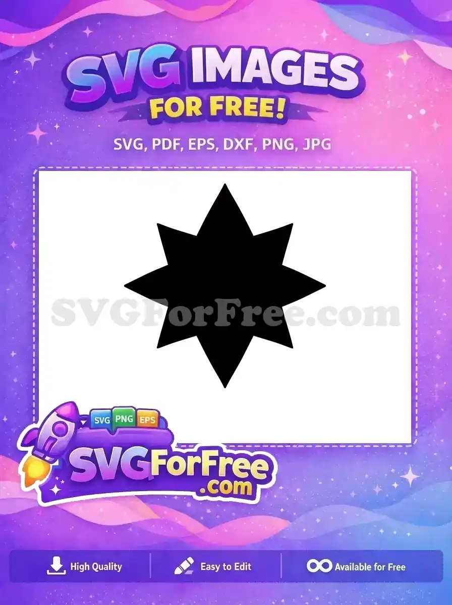 Free Sharp Star Free Esoteric Eight Pointed Star Free SVG