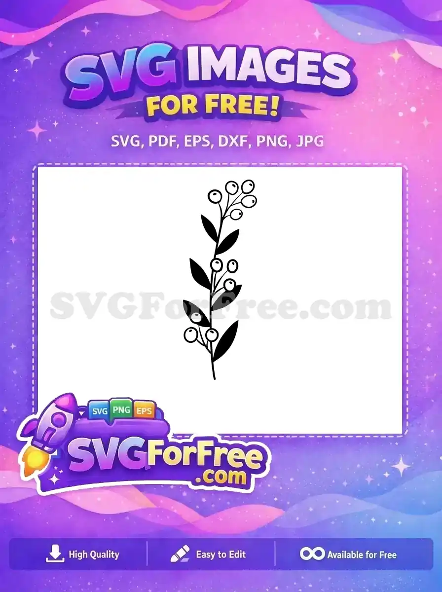 Free Berries Branch Free Leaves Magic Esoteric Free SVG