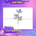 Free Branch Leaves Free Minimalist Esoteric Fern Free SVG - Instant Download