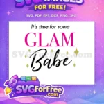 Free Pink Glam Free Babe Gold Stars Makeup Free SVG - Instant Download