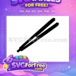 Free Hair Straightener Black Free Beauty Makeup Free SVG - Instant Download
