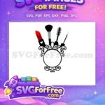 Free Red Lipstick Free Gray Eyeshadow Makeup Free SVG - Instant Download