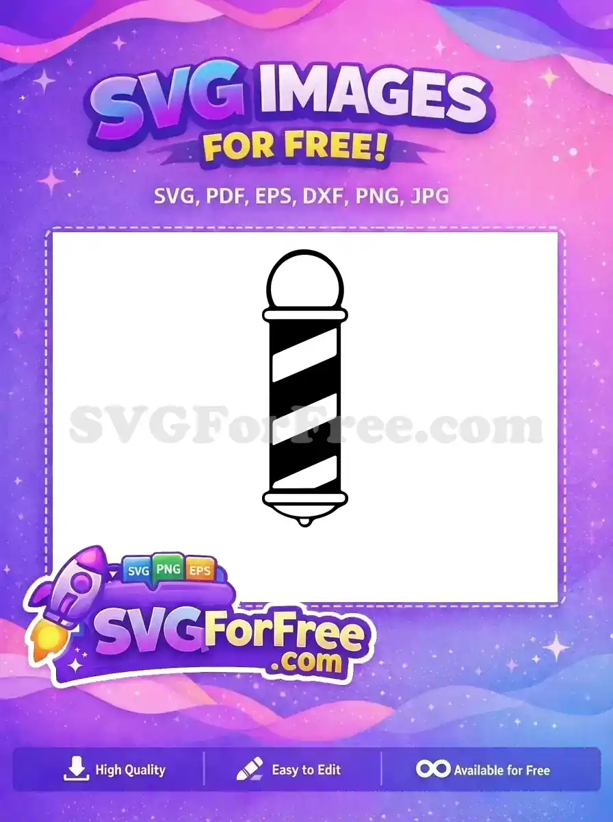 Free Barber Pole Free Stripes Barber Shop Free SVG