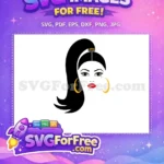 Free Brown Eyes Free Red Lips Makeup Free SVG 3 - Instant Download