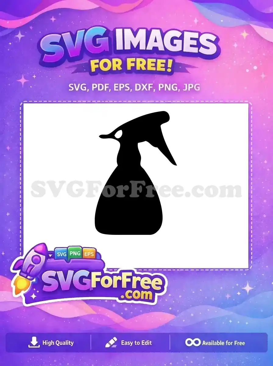 Free Black Spray Bottle Free Beauty Product Makeup Free SVG