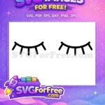 Free Eyelash Design Free Makeup Clipart Beauty Free SVG 1 - Instant Download