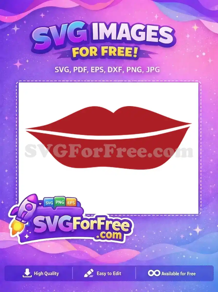 Free Dark Red Lips Free Beauty Makeup Designs Free SVG 5