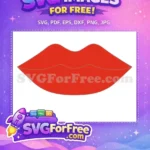 Free Bright Red Lips Free Beauty Makeup Free SVG - Instant Download