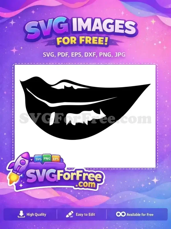 Free Black Lips Free Makeup Beauty Design Free SVG