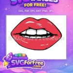 Free Glossy Lips Free Red Lipstick Makeup Free SVG 3 - Instant Download