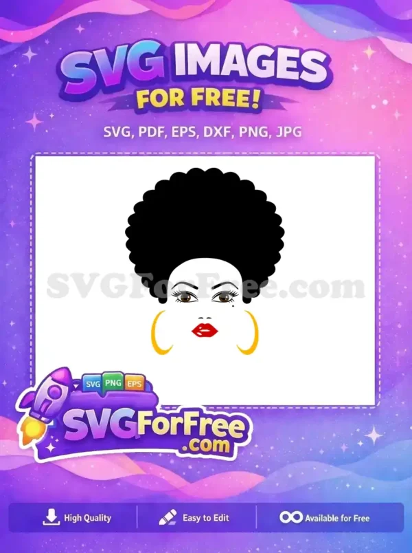 Free Brown Eyes Free Red Lips Makeup Free SVG 4