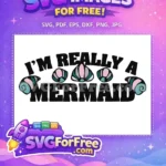 Free Seashell Bra Free Mermaid Tail Disney Free SVG - Instant Download