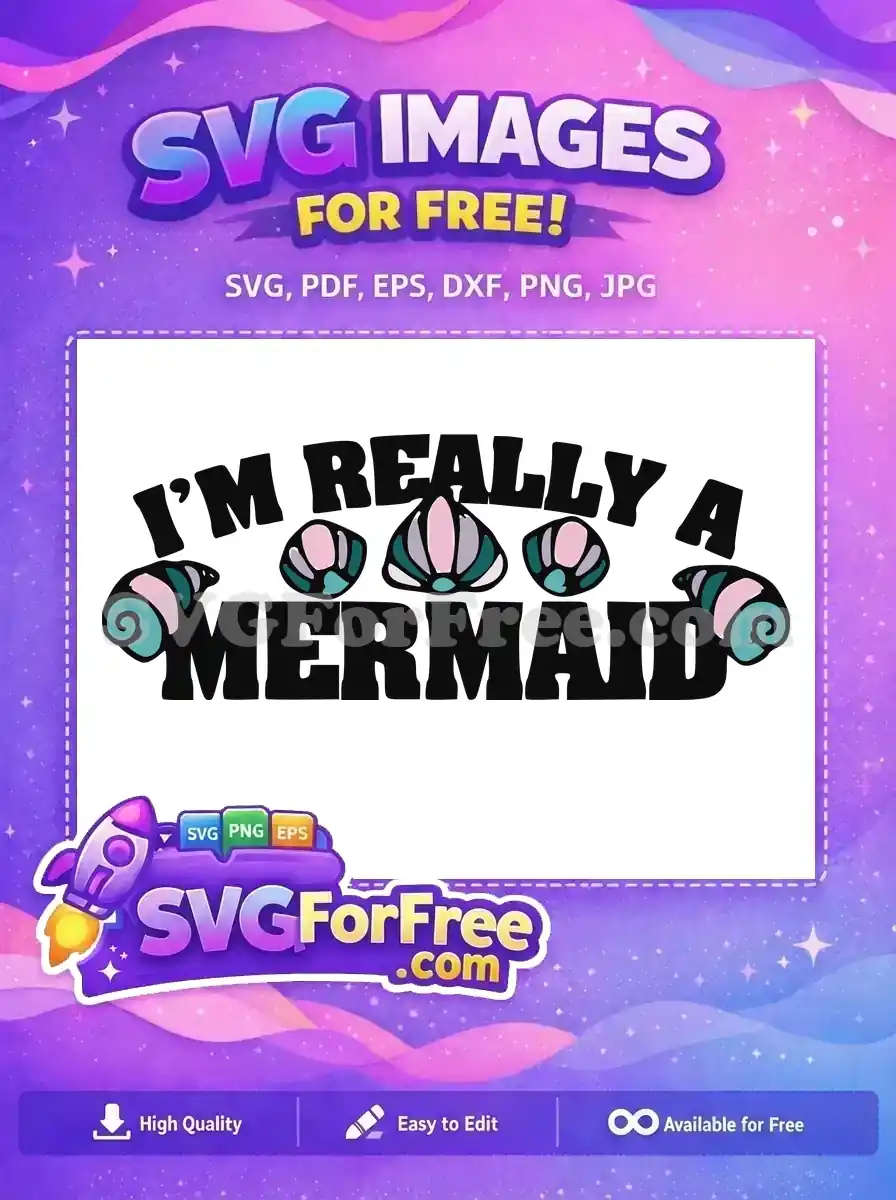 Free Seashell Bra Free Mermaid Tail Disney Free SVG