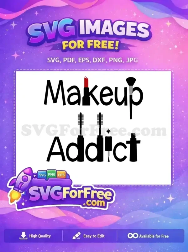 Free Red Lipstick Free Makeup Simple Category 1 Free SVG