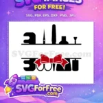 Free Red Ribbon Free Bow Tie Christmas Free SVG - Instant Download