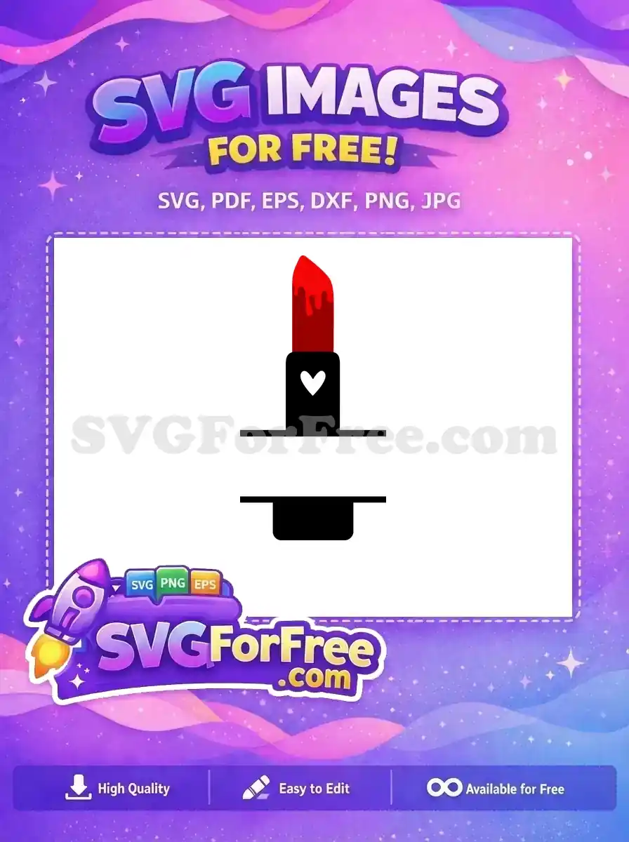 Free Dripping Red Lipstick Free Makeup Style 1 Free SVG