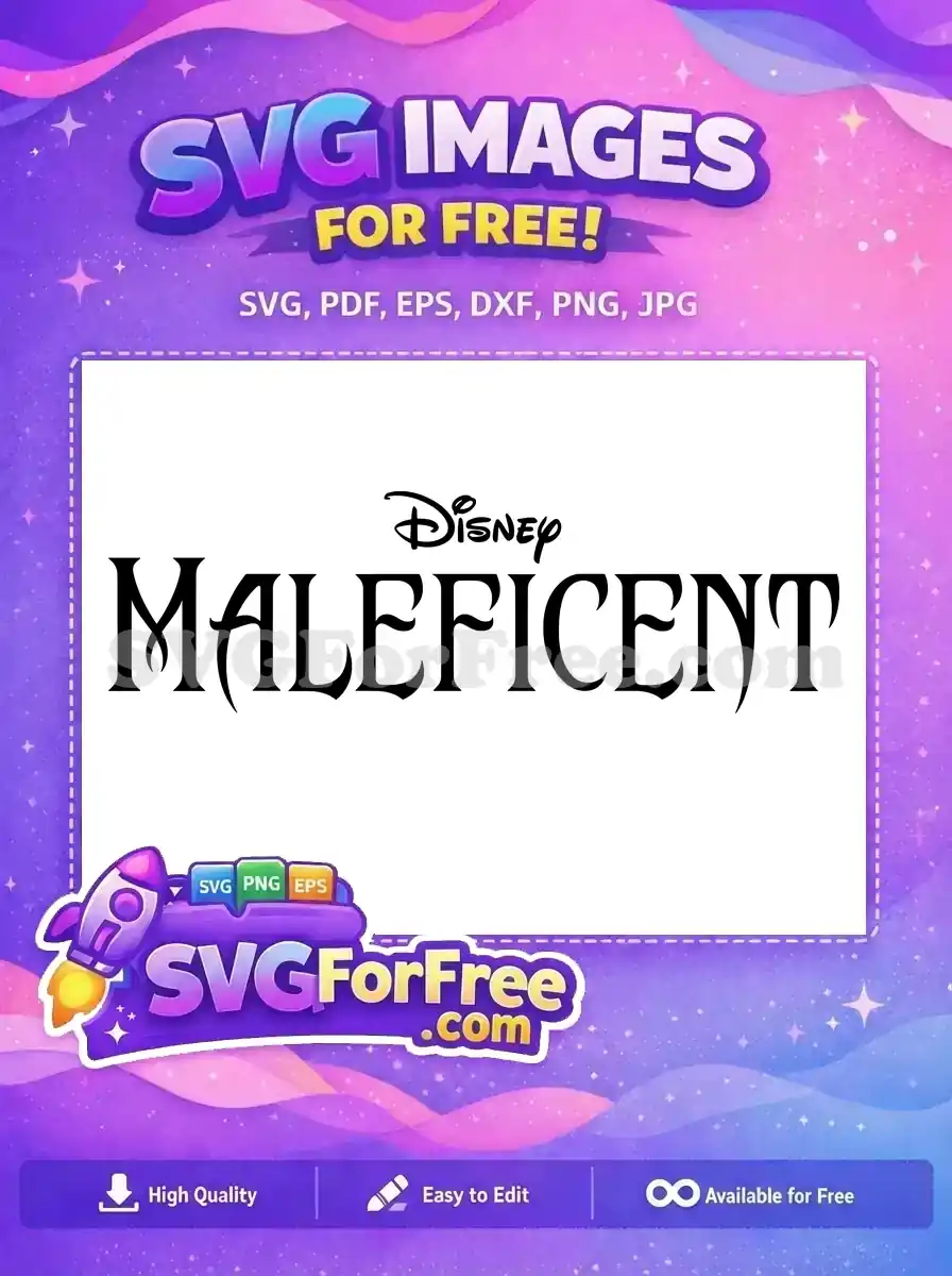 Free Black Maleficent Text Free Disney Font Maleficent Free SVG