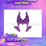 Free Purple Horned Silhouette Free Maleficent Villain Movie Free SVG - Instant Download