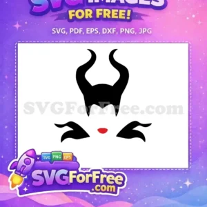 Free Black Horns Free Red Lips Maleficent Free SVG 2