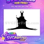 Free Horned Silhouette Free Staff Classic Maleficent Free SVG - Instant Download