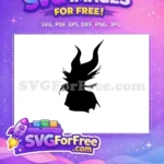 Free Horned Silhouette Free Evil Queen Maleficent Free SVG 1 - Instant Download