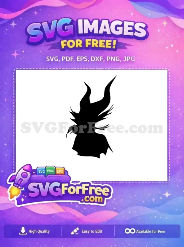 Free Horned Silhouette Free Evil Queen Maleficent Free SVG 1 Free Horned Silhouette Free Evil Queen Maleficent Free SVG 1