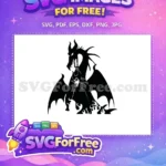 Free Dragon Silhouette Free Horned Head Maleficent Disney Free SVG - Instant Download