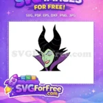 Free Smirking Face Free Black Horns Maleficent Free SVG - Instant Download