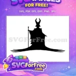 Free Horned Silhouette Free Staff Holding Maleficent Disney Free SVG 2 - Instant Download