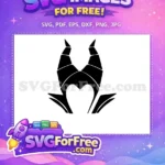 Free Horned Silhouette Free Evil Queen Maleficent Free SVG 2 - Instant Download