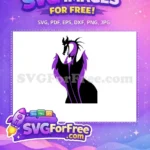 Free Dragon Silhouette Free Purple Details Maleficent Free SVG 1 - Instant Download