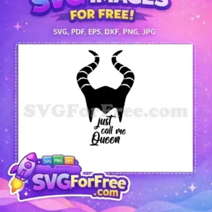 Free Black Horns Free Call Me Queen Maleficent Free SVG
