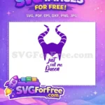 Free Purple Horns Free Just Call Me Queen Maleficent Free SVG - Instant Download