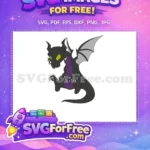 Free Black Horned Dragon Free Purple Belly Maleficent Free SVG - Instant Download