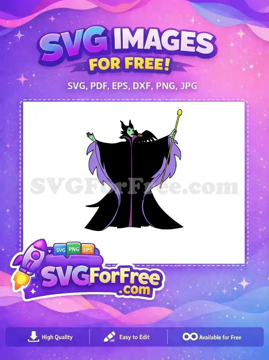 Free Evil Queen Free Raven Staff Maleficent Free SVG