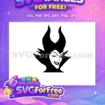 Free Smiling Maleficent Free Black Horns Sleeping Beauty Free SVG - Instant Download