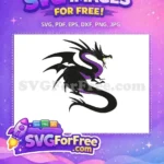 Free Dragon Black Purple Free Angry Expression Maleficent Free SVG - Instant Download