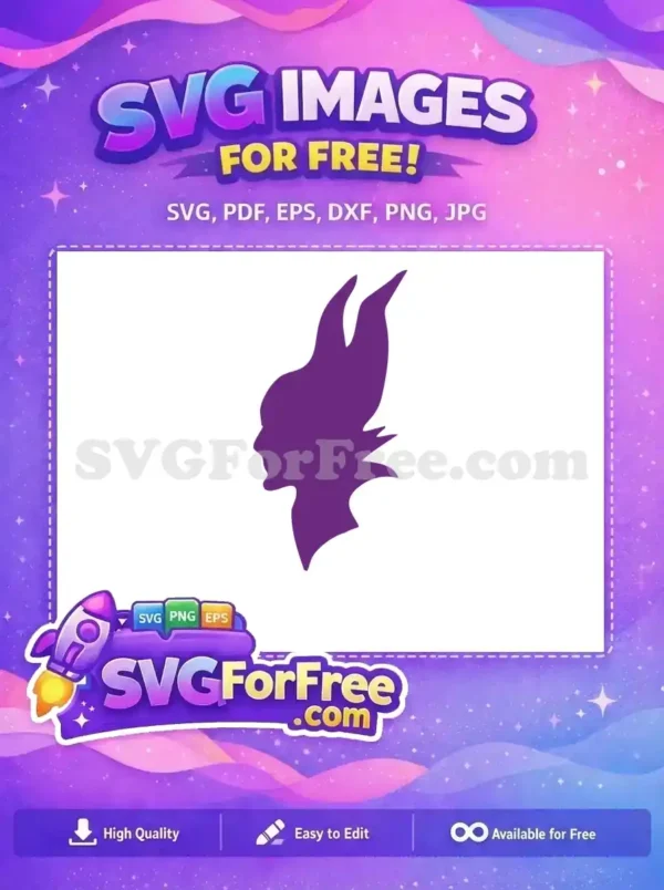 Free Purple Horns Free Silhouette Maleficent Movie Free SVG 1