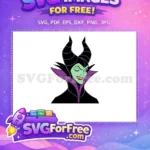 Free Smiling Face Free Purple Horns Maleficent Free SVG - Instant Download