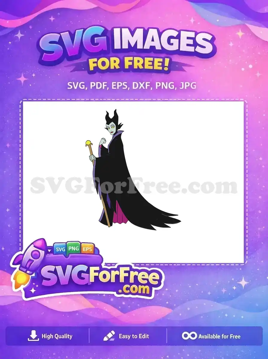 Free Staff Detail Free Evil Queen Maleficent Free SVG