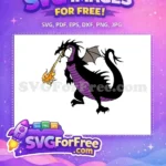 Free Dragon Fire Breathing Free Purple Striped Maleficent Free SVG - Instant Download