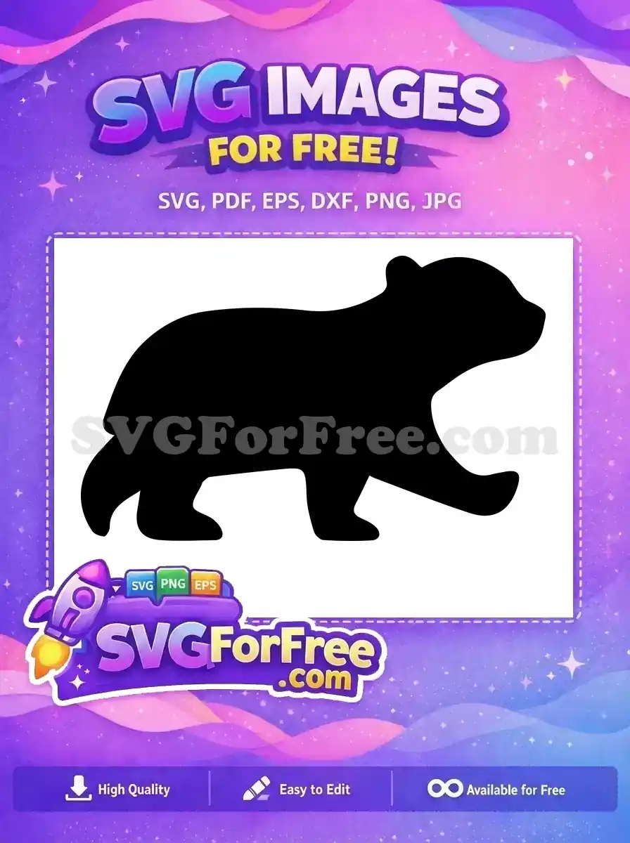 Free Walking Mama Bear Free Silhouette Design Cartoon Free SVG