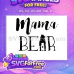 Free Cute Silhouette Free Baby Bear Mama Bear Free SVG - Instant Download