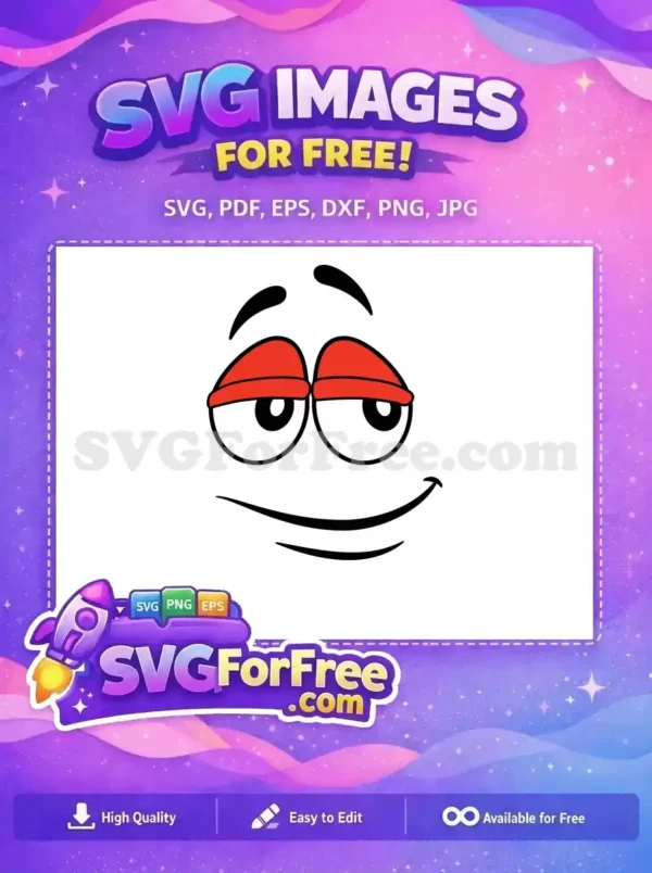 Free Sleepy Eyes Free Red Eyelids Category 1 Free SVG
