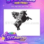 Free Detailed Wing Free Intricate Mane Unicorn Free SVG - Instant Download