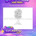 Free Mandala Tree Design Free Number One Character Number One Free SVG - Instant Download