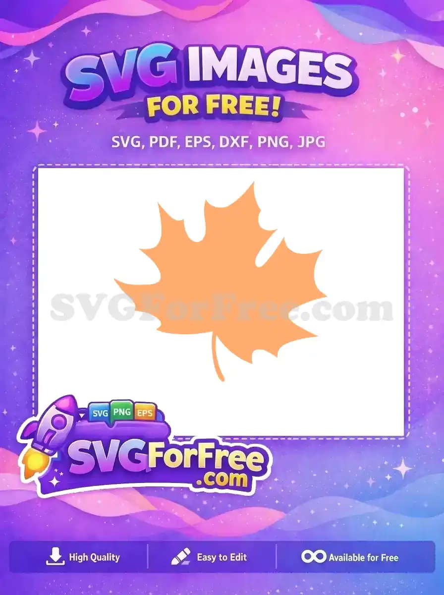 Free Orange Autumnal Maple Free Leaf Silhouette Fall Free SVG