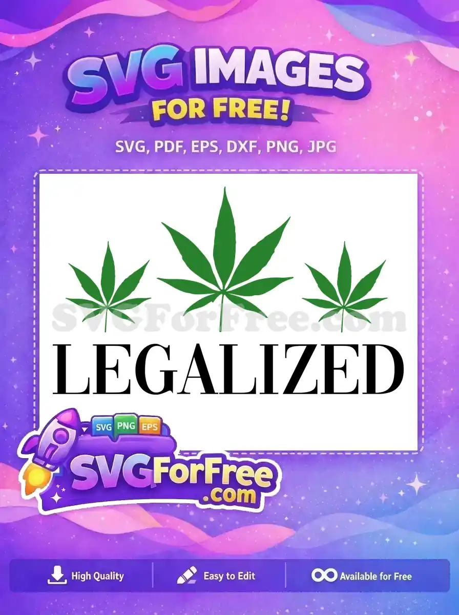 Free Green Maple Leaves Free Legalized Black Text Legalized Free SVG